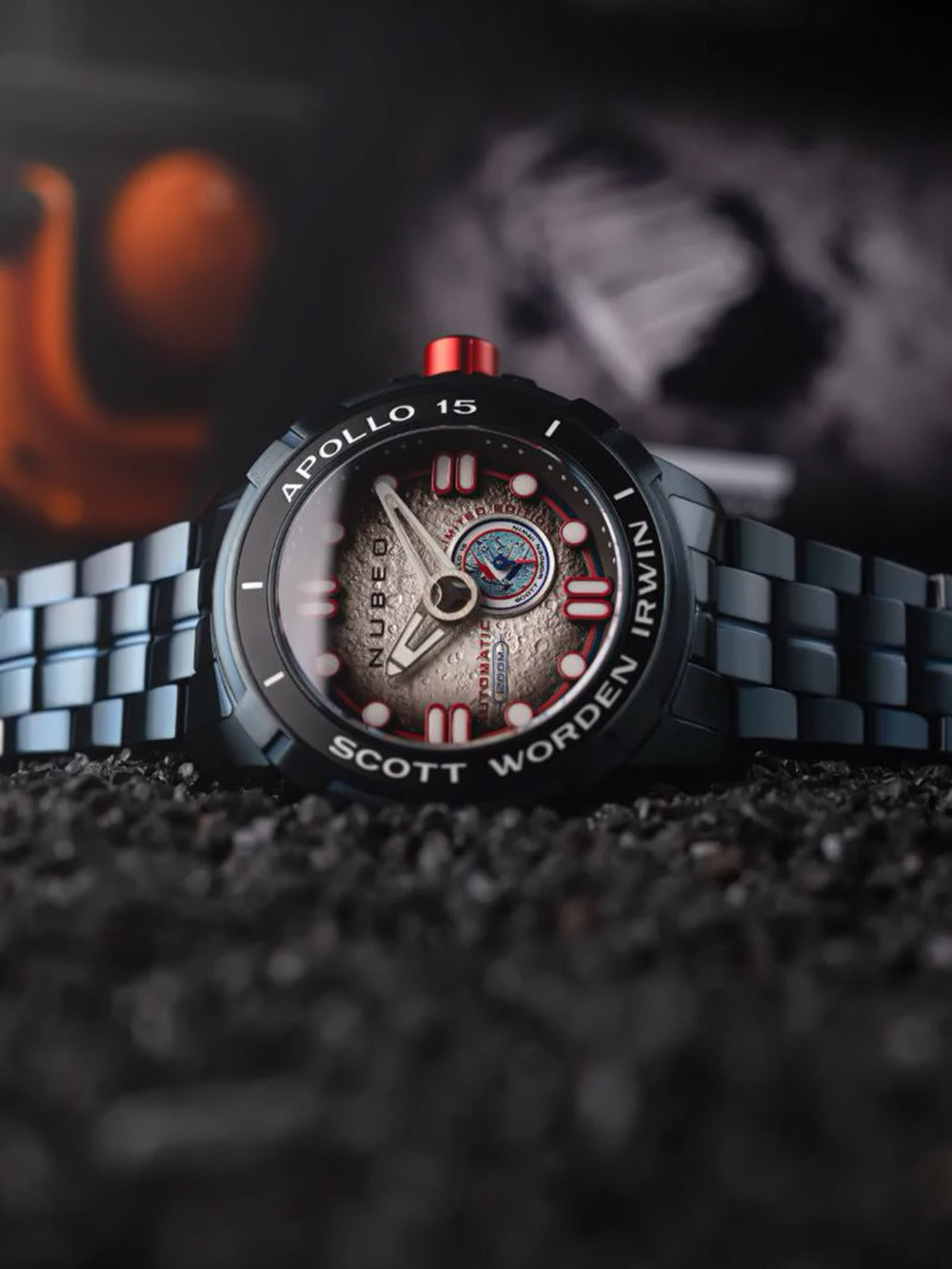 Nubeo NB-6093-55 vyriškas laikrodis Apollo 55th Automatic Limited Edition 48mm 20ATM