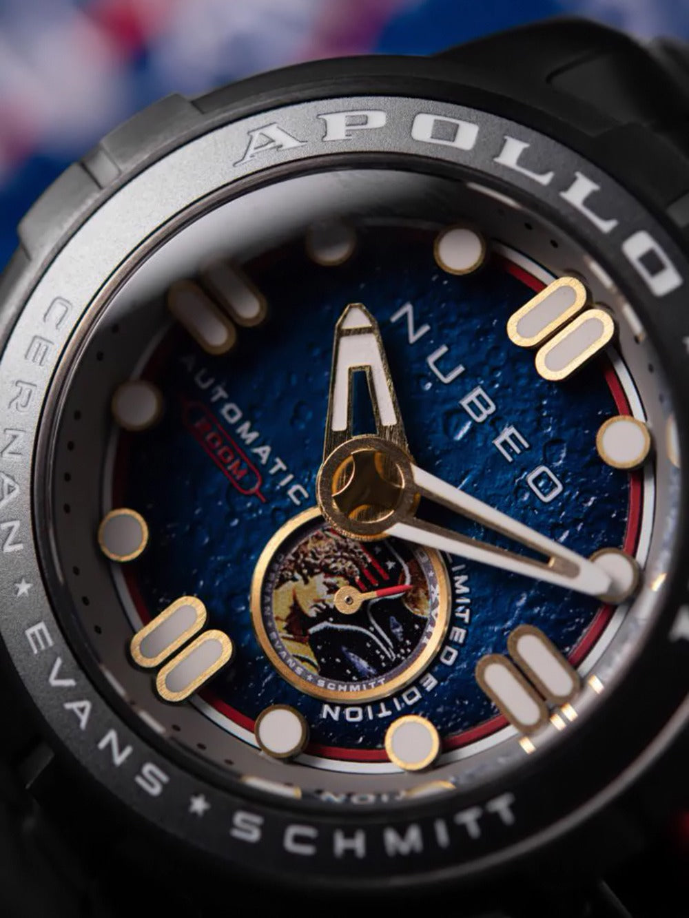 Nubeo NB-6093-66 vyriškas laikrodis Apollo 55th Automatic Limited Edition 48mm 20ATM