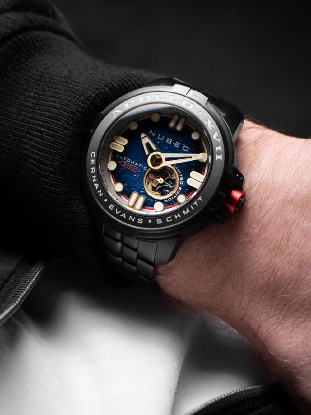 Nubeo NB-6093-66 vyriškas laikrodis Apollo 55th Automatic Limited Edition 48mm 20ATM