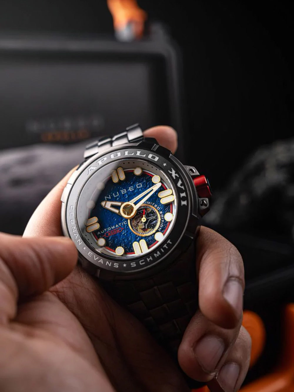Nubeo NB-6093-66 vyriškas laikrodis Apollo 55th Automatic Limited Edition 48mm 20ATM