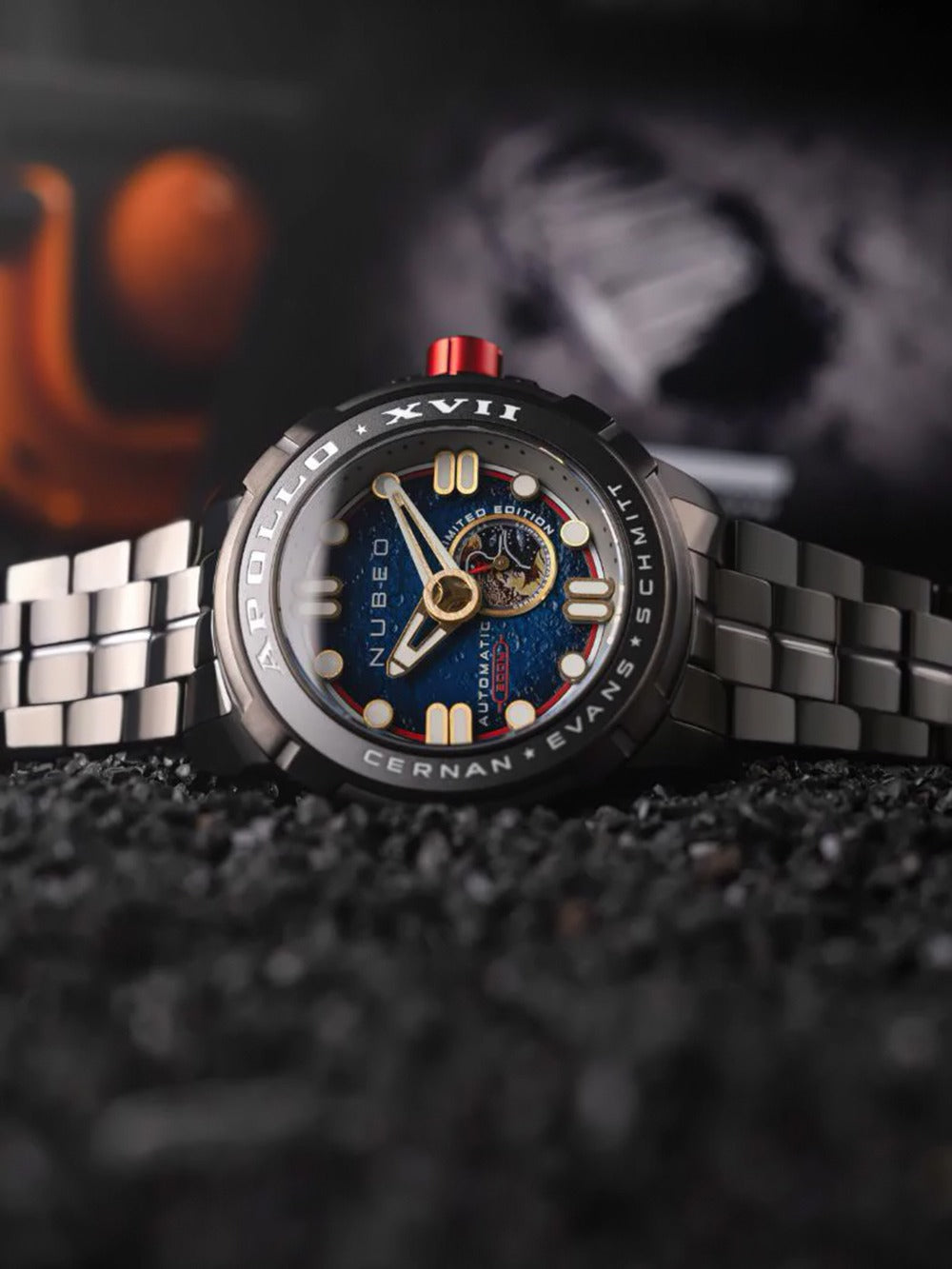 Nubeo NB-6093-66 vyriškas laikrodis Apollo 55th Automatic Limited Edition 48mm 20ATM