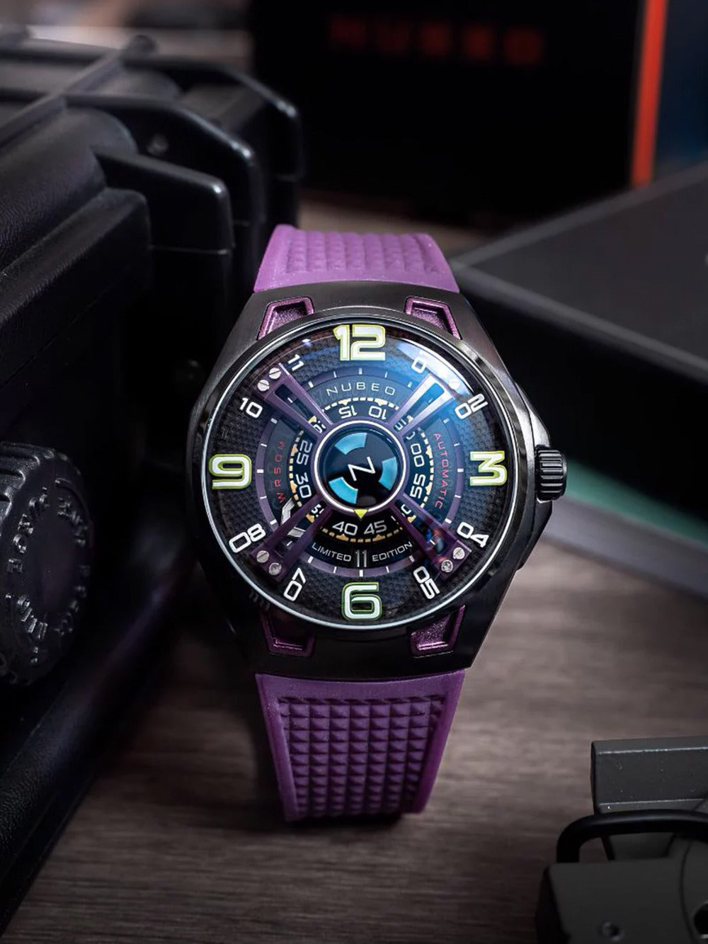 Nubeo NB-6094-05 vyriškas laikrodis OAO Automatic Limited Edition 44mm 5ATM