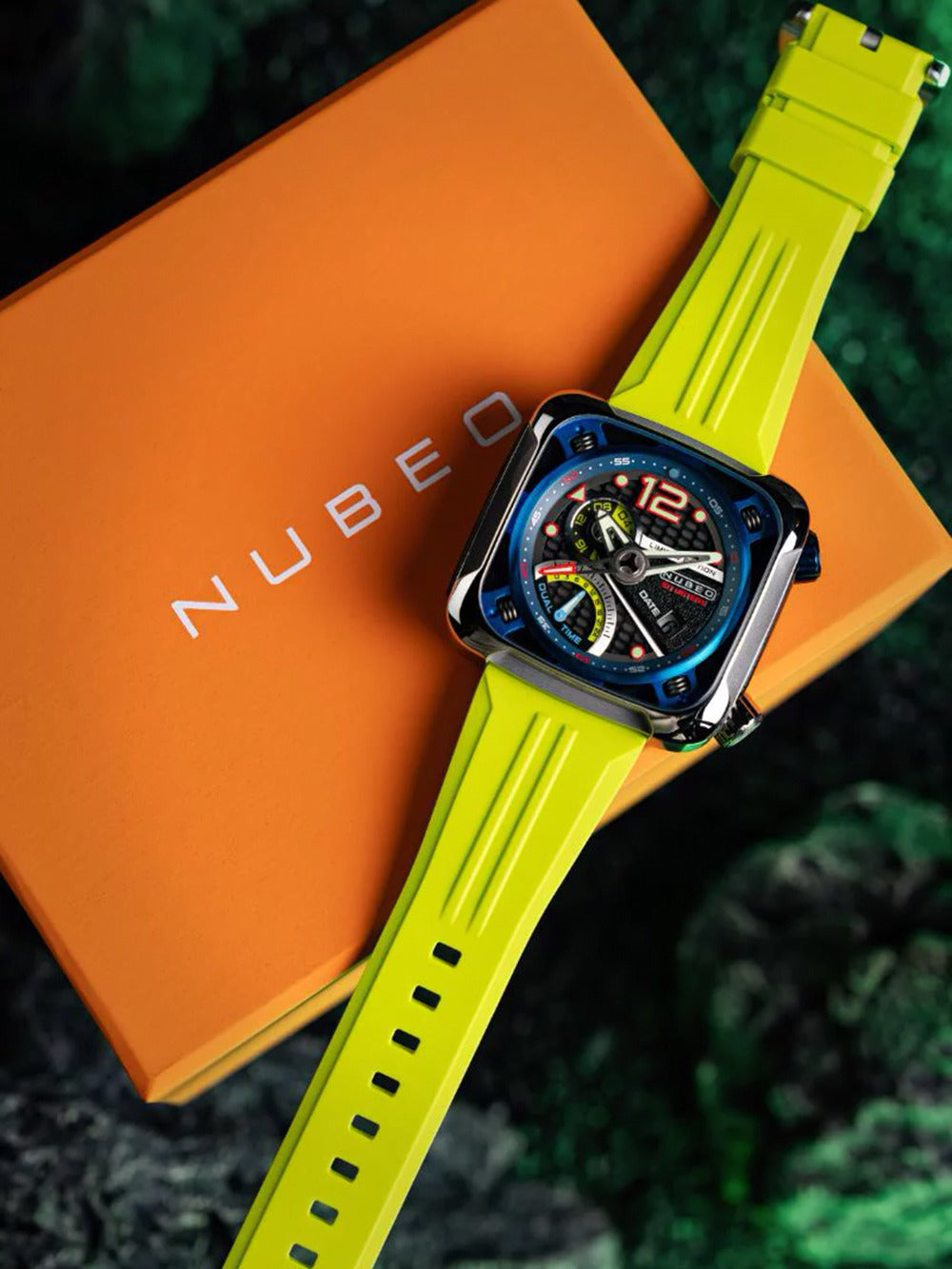 Nubeo NB-6096-01 vyriškas laikrodis Ecliptic Dual Time 45mm 5ATM