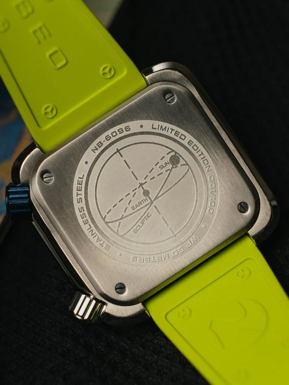 Nubeo NB-6096-01 vyriškas laikrodis Ecliptic Dual Time 45mm 5ATM