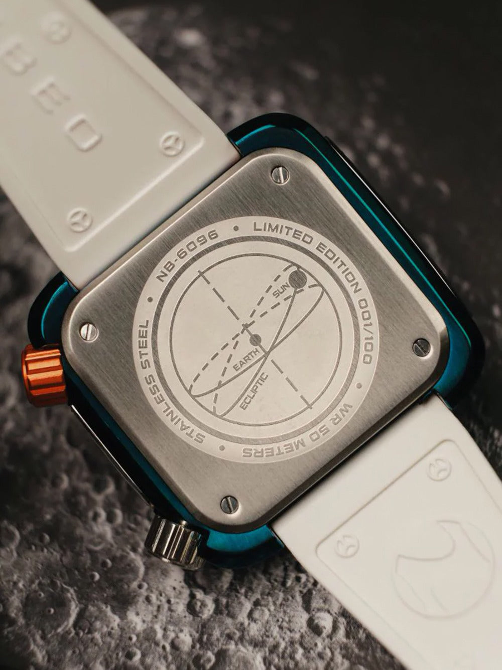 Nubeo NB-6096-02 vyriškas laikrodis Ecliptic Dual Time 45mm 5ATM