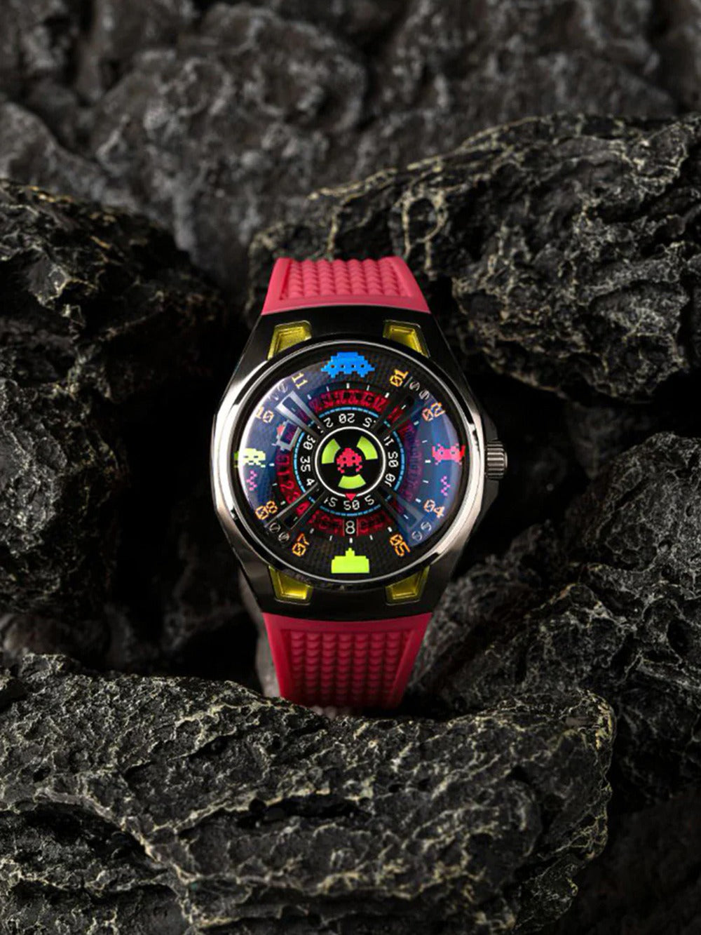 Nubeo NB-6099-SI-02 vyriškas laikrodis Space Invaders Limited Edition Automatic 44mm 5ATM