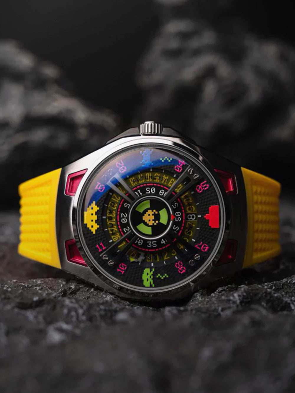 Nubeo NB-6099-SI-04 vyriškas laikrodis Space Invaders Limited Edition Automatic 44mm 5ATM