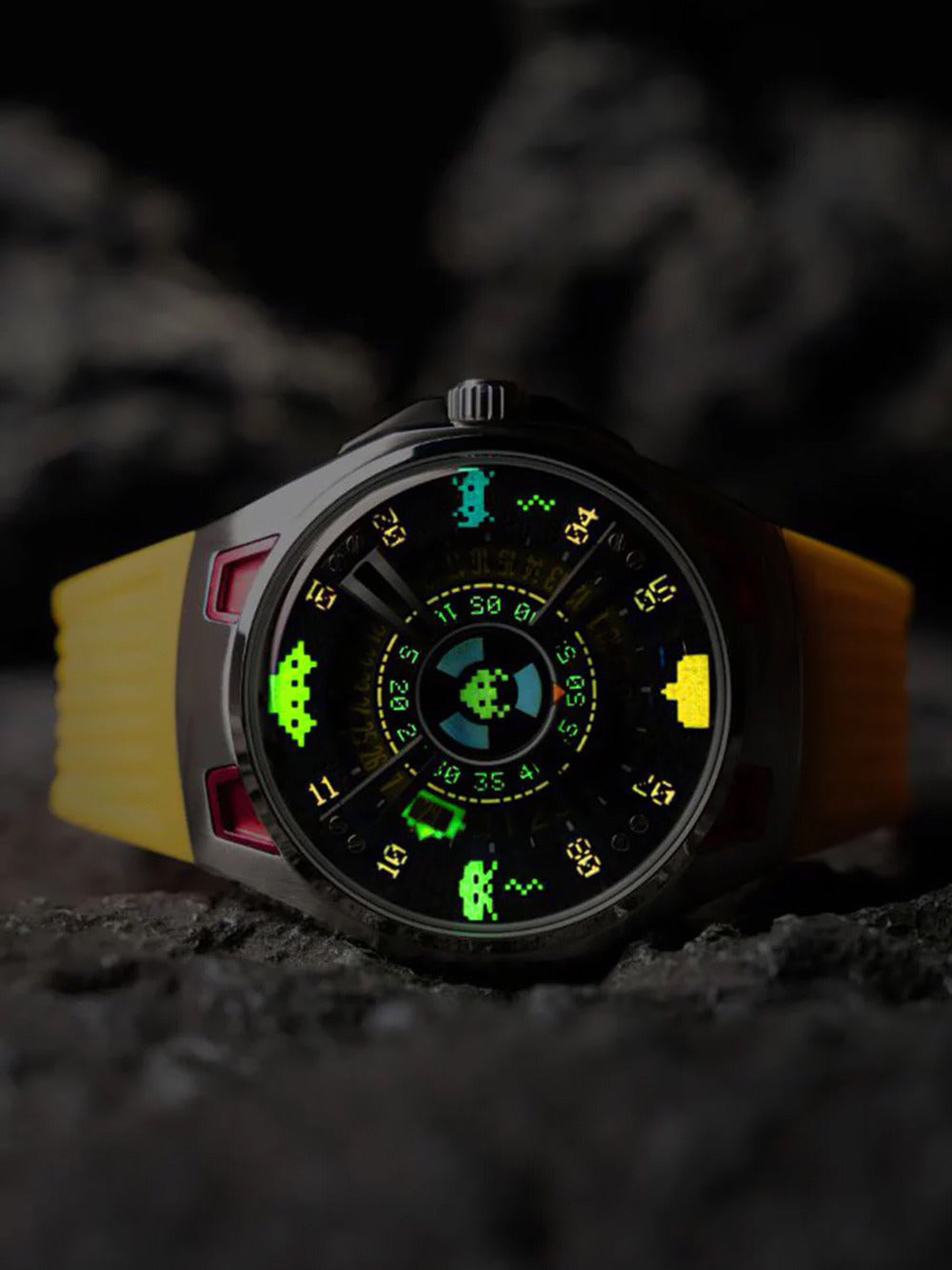 Nubeo NB-6099-SI-04 vyriškas laikrodis Space Invaders Limited Edition Automatic 44mm 5ATM