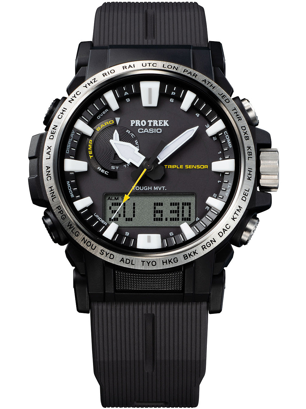 Casio PRW-61-1AER Pro-Trek Radio Controlled Solar vyriškas laikrodis 47mm 10ATM
