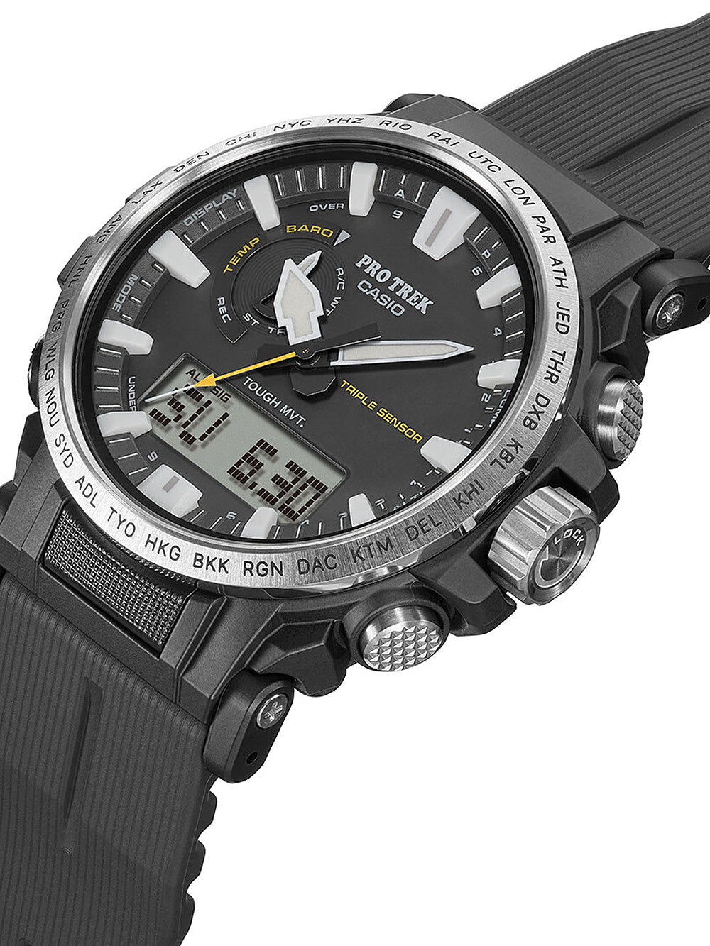 Casio PRW-61-1AER Pro-Trek Radio Controlled Solar vyriškas laikrodis 47mm 10ATM