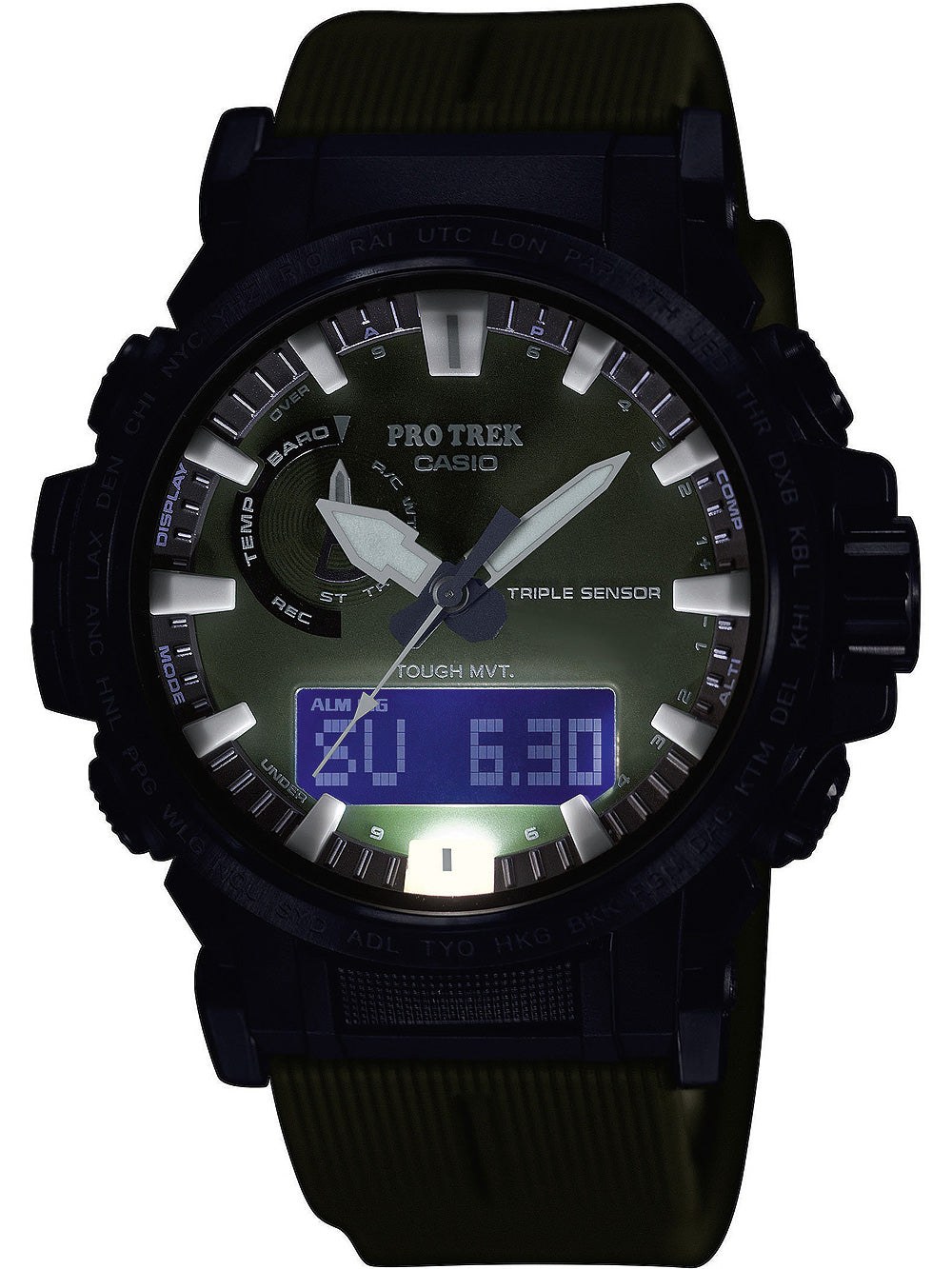 Casio PRW-61Y-3ER Pro-Trek Radio Controlled Solar vyriškas laikrodis 47mm 10ATM