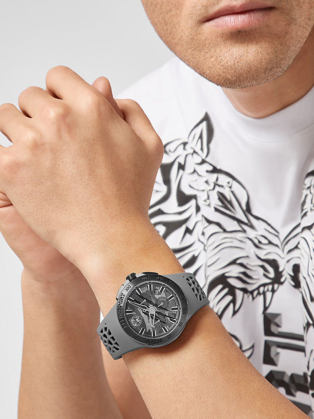 Plein Sport PSABA0523 Thunderstorm Chronograph vyriškas laikrodis 43mm 5AT