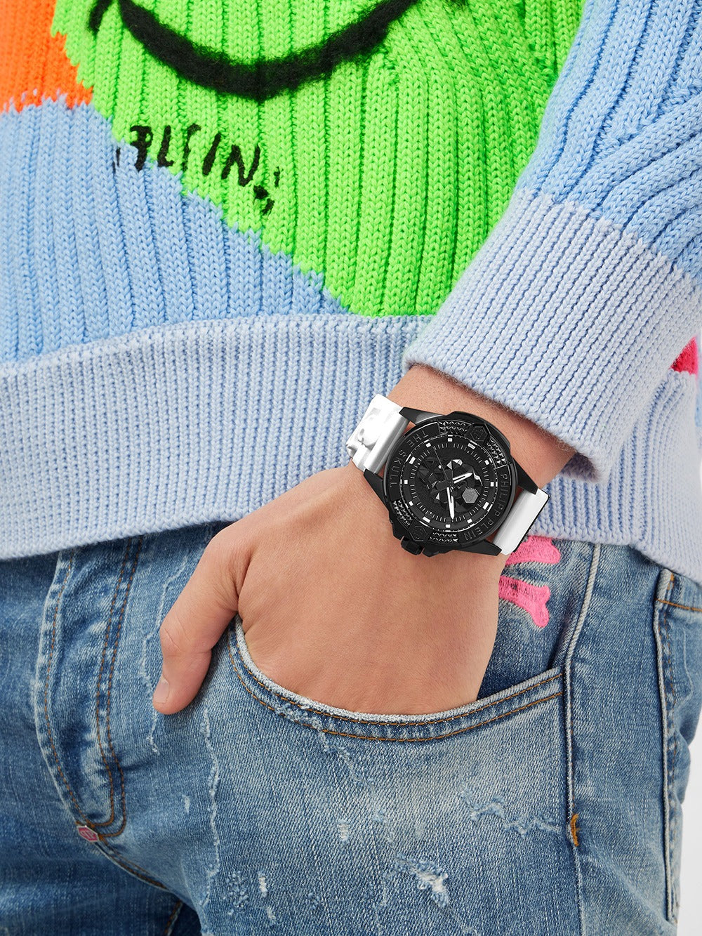 Philipp Plein PWAAA2624 vyriškas laikrodis The Skull 47mm 5ATM