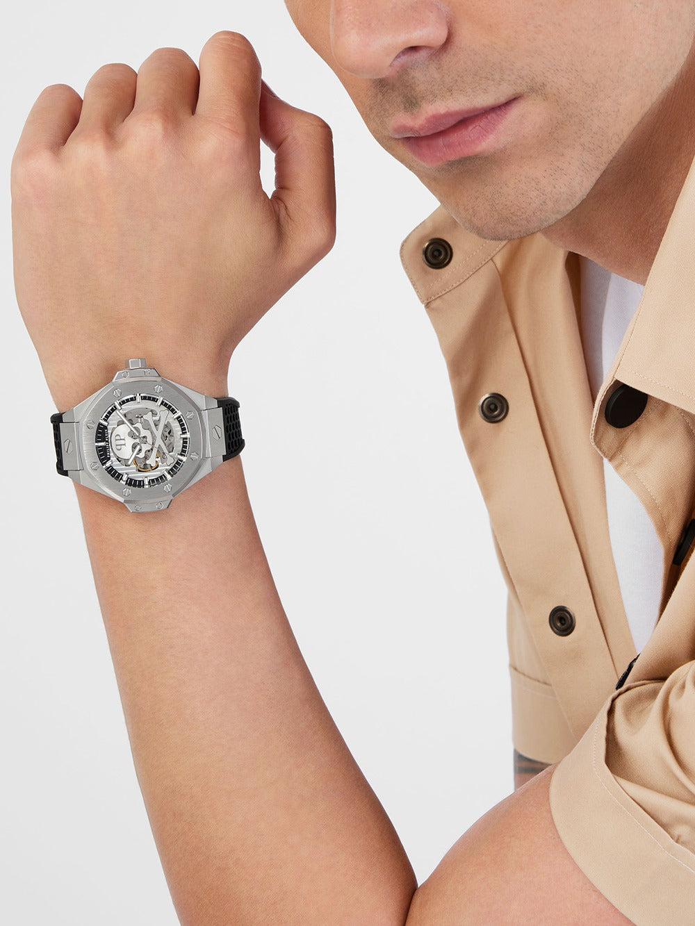 Philipp Plein PWPFA0124 vyriškas laikrodis Skeleton Royal Automatic 46mm 5ATM