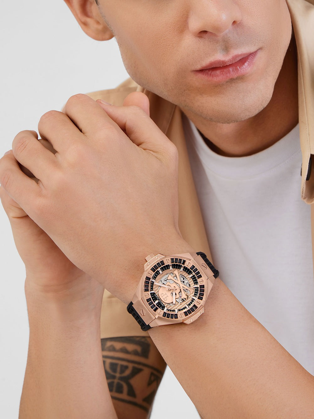 Philipp Plein PWPFA0324 vyriškas laikrodis Skeleton Royal Automatic 46mm 5ATM