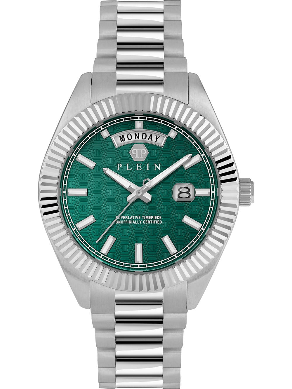 Philipp Plein PWPNA0124 vyriškas laikrodis Rock Couture Day-Date 42mm 5ATM