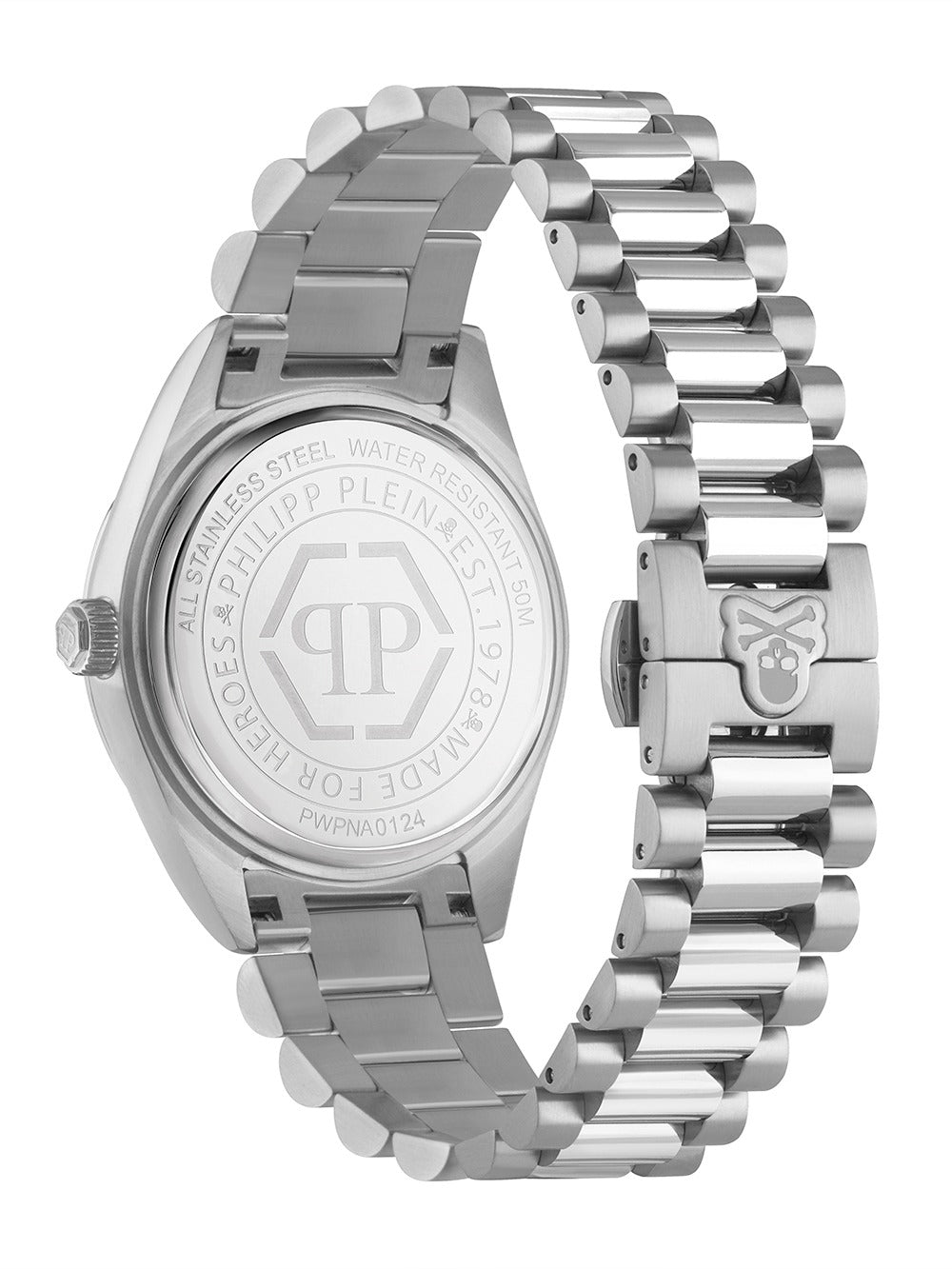 Philipp Plein PWPNA0124 vyriškas laikrodis Rock Couture Day-Date 42mm 5ATM