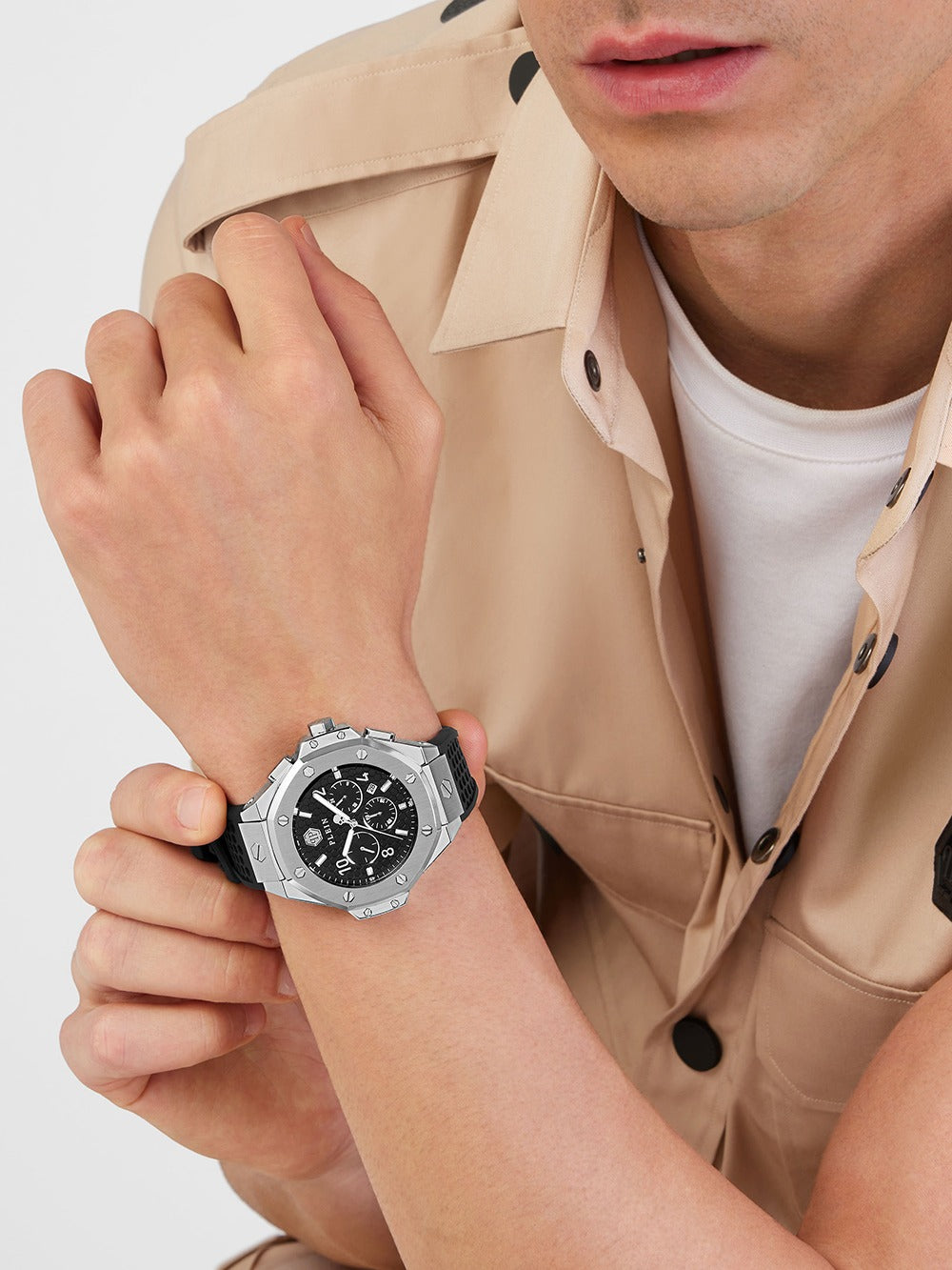 Philipp Plein PWPRA0124 vyriškas laikrodis Chrono Royal 46mm 5ATM