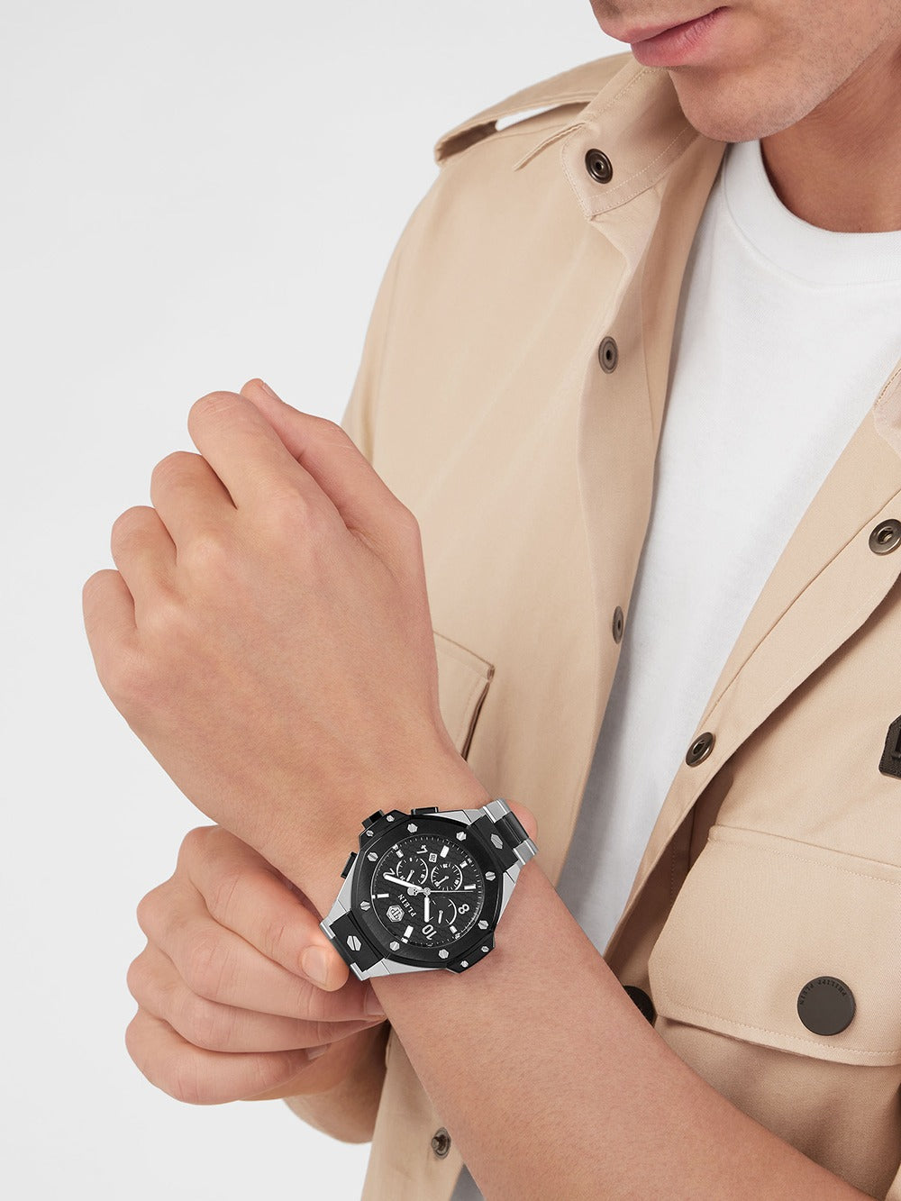 Philipp Plein PWPRA0224 vyriškas laikrodis Chrono Royal 46mm 5ATM