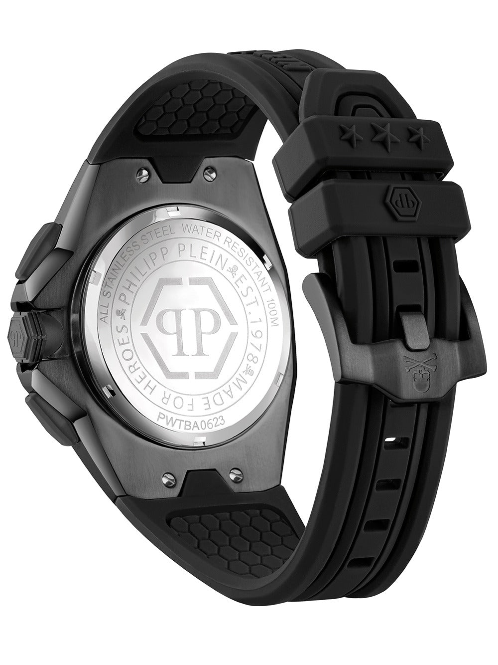 Philipp Plein PWTBA0623 vyriškas laikrodis Octagon 45mm 5ATM