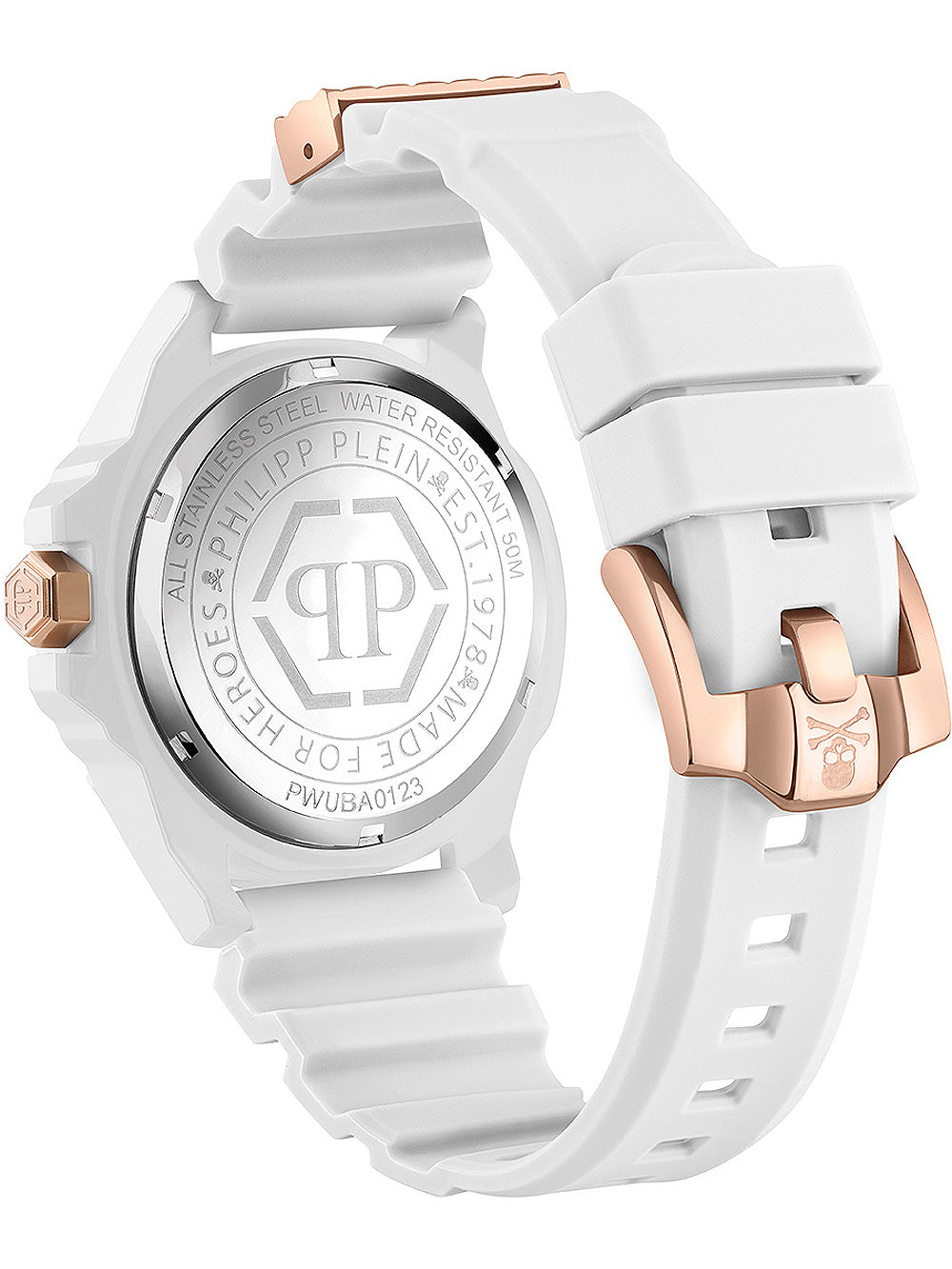 Philipp Plein PWUBA0123 The $kull Ecoceramic vyriškas laikrodis 44mm 5ATM