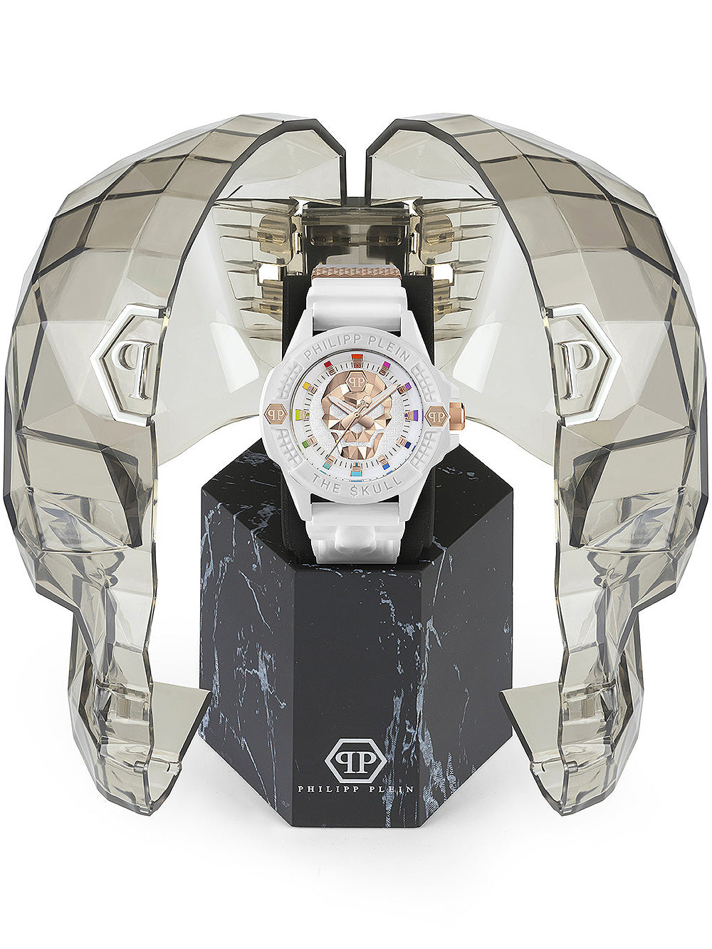 Philipp Plein PWUBA0123 The $kull Ecoceramic vyriškas laikrodis 44mm 5ATM