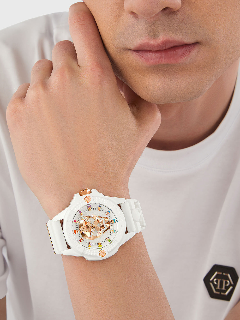 Philipp Plein PWUBA0123 The $kull Ecoceramic vyriškas laikrodis 44mm 5ATM