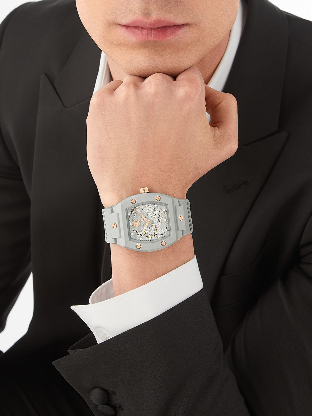 Philipp Plein PWVBA0123 vyriškas laikrodis The Skeleton Automatic 44mm 5ATM