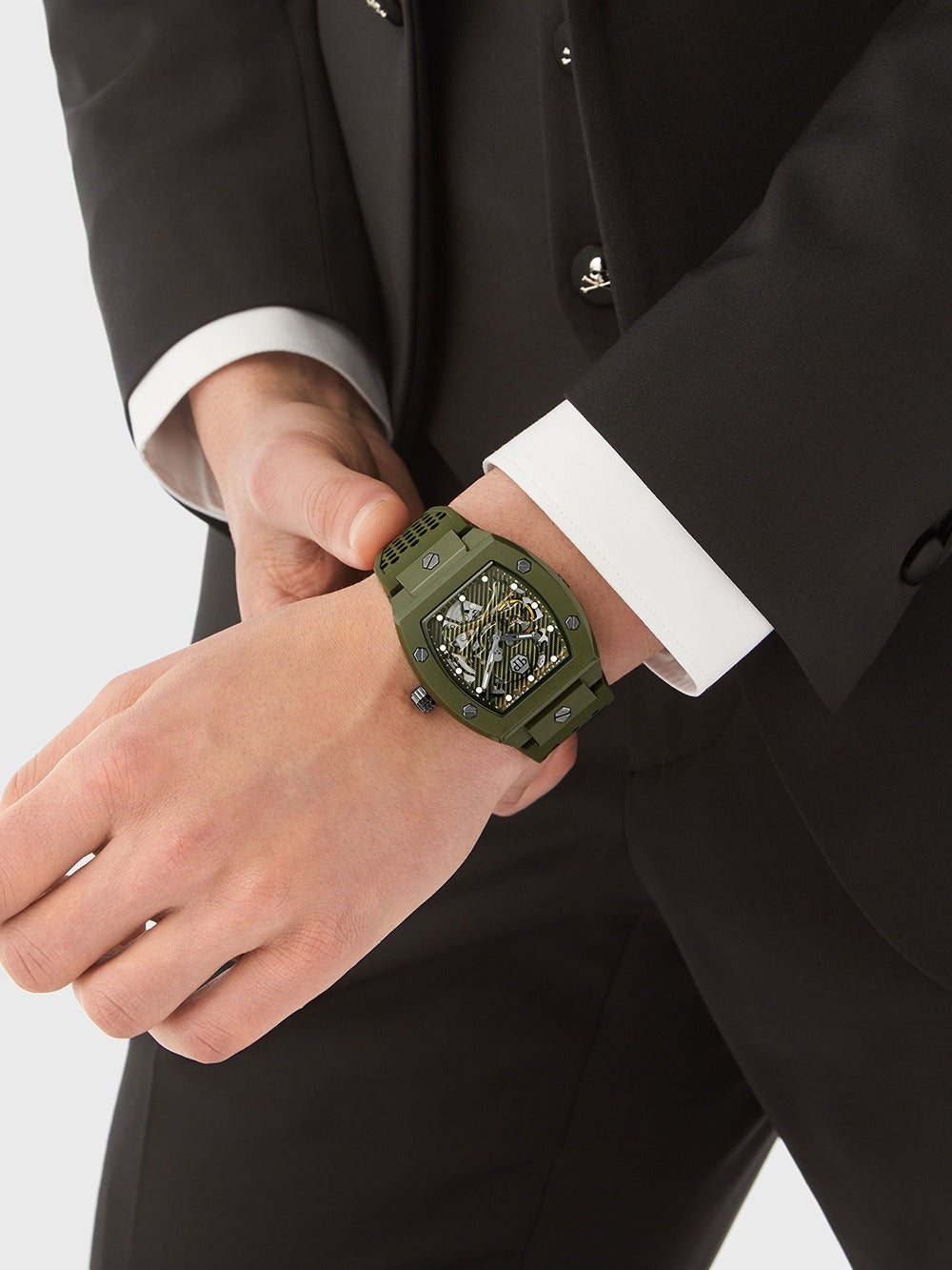 Philipp Plein PWVBA0223 vyriškas laikrodis The Skeleton Automatic 44mm 5ATM