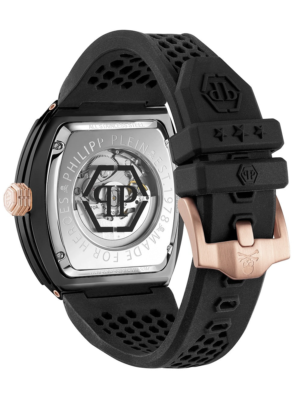 Philipp Plein PWVBA0523 vyriškas laikrodis The Skeleton Automatic 44mm 5ATM