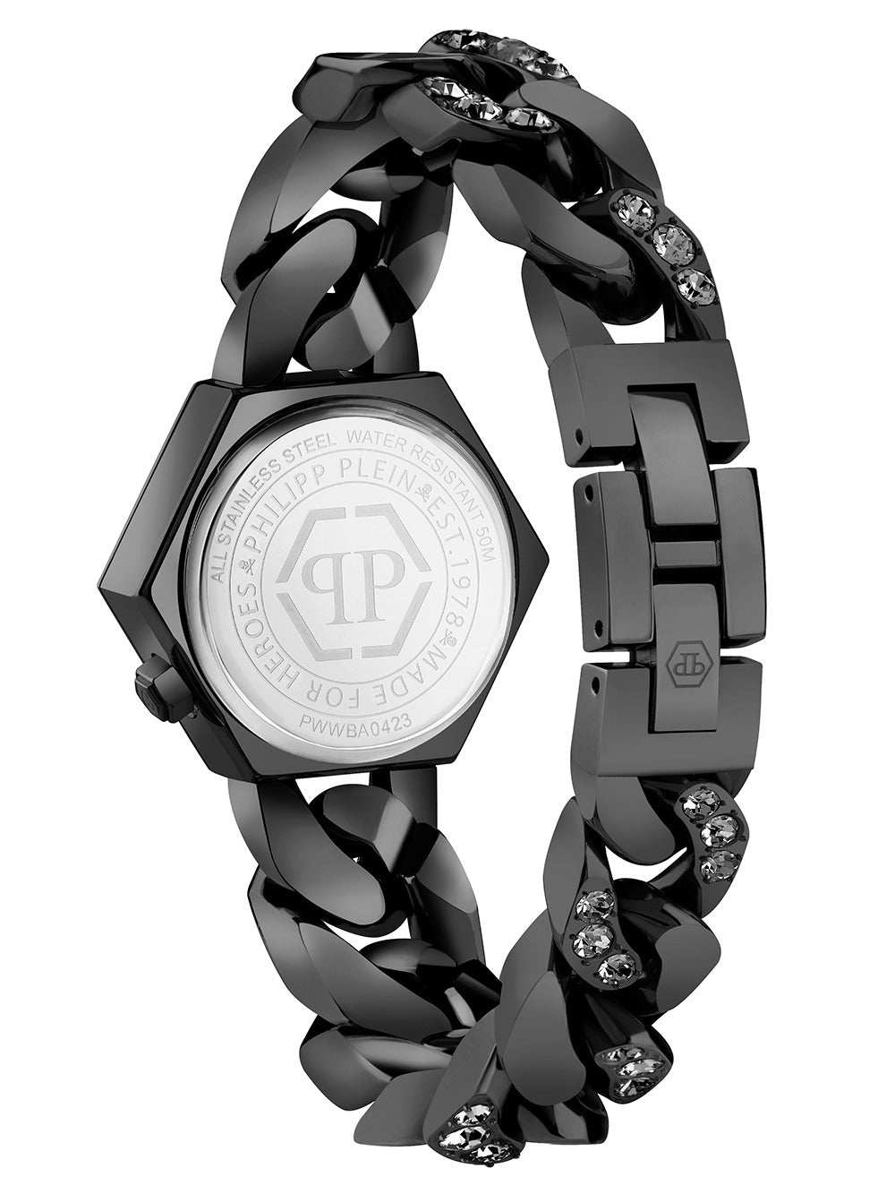 Philipp Plein PWWBA0423 moteriškas laikrodis The Hexagon Groumette 28mm 5ATM