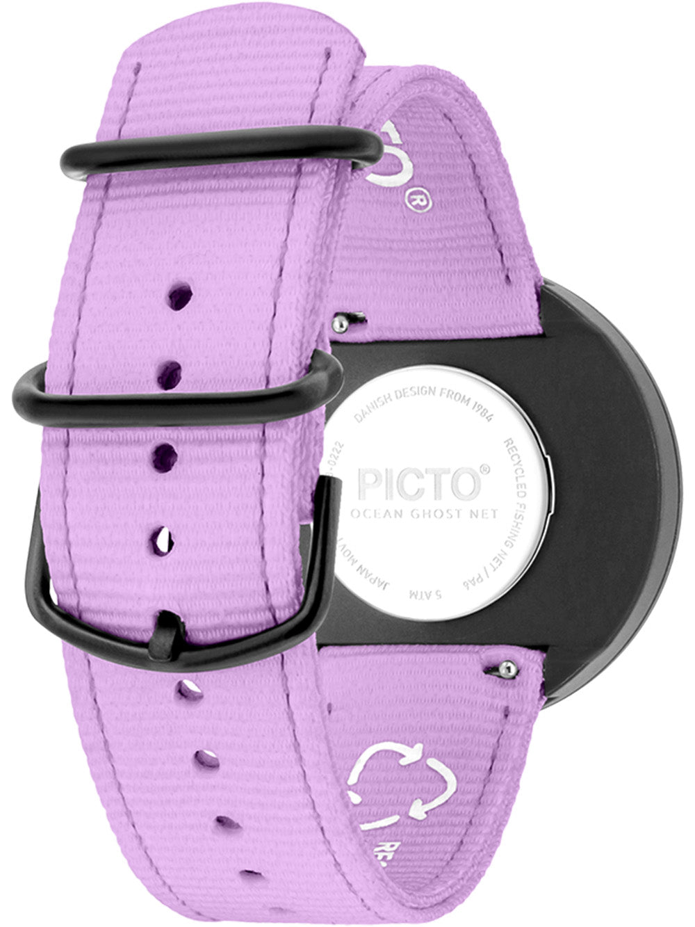 PICTO R44019-R018 Unisex laikrodis Ghost Nets Light Orchid 40mm 5ATM