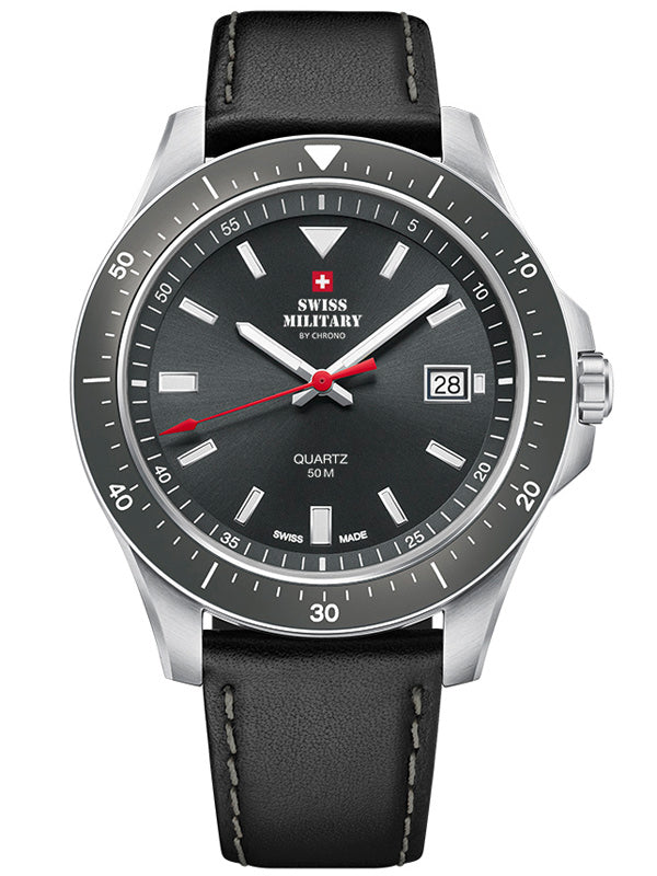 Swiss Military SM34082.06 vyriškas laikrodis quartz 42 mm 5ATM
