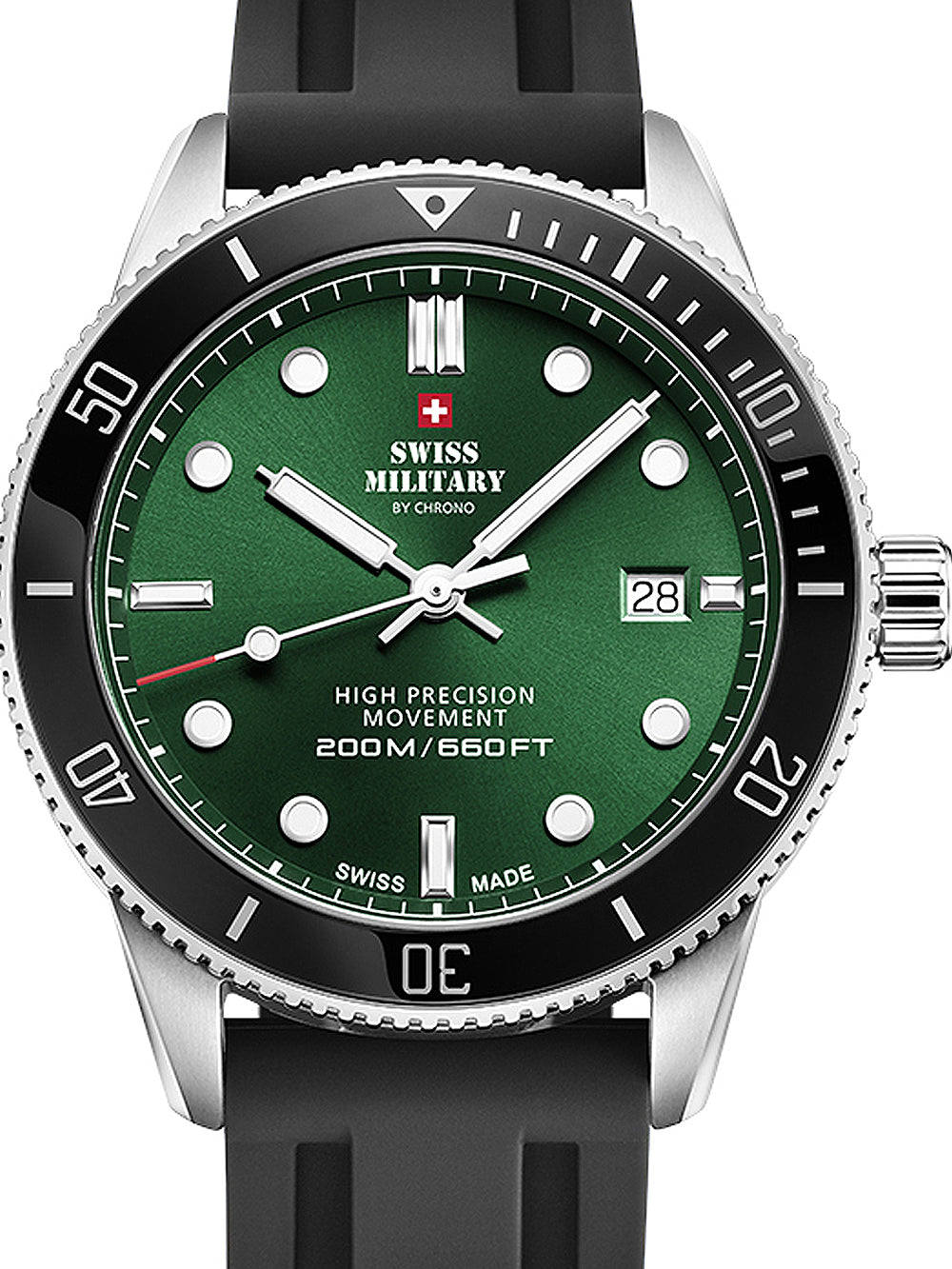 Swiss Military SM34088.09 Diver Quartz vyriškas laikrodis 42mm 20ATM