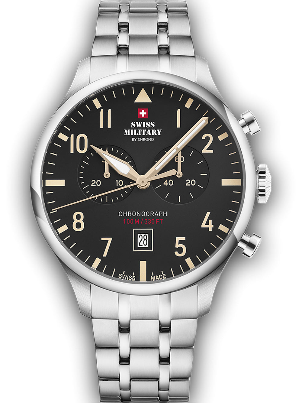 Swiss Military SM34098.04 Vintage Chronograph vyriškas laikrodis 43mm 10ATM