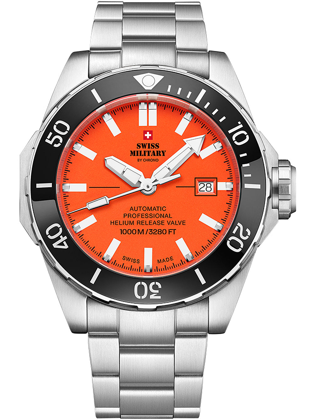 Swiss Military SMA34092.03 Automatic Diver vyriškas laikrodis 45mm 100ATM