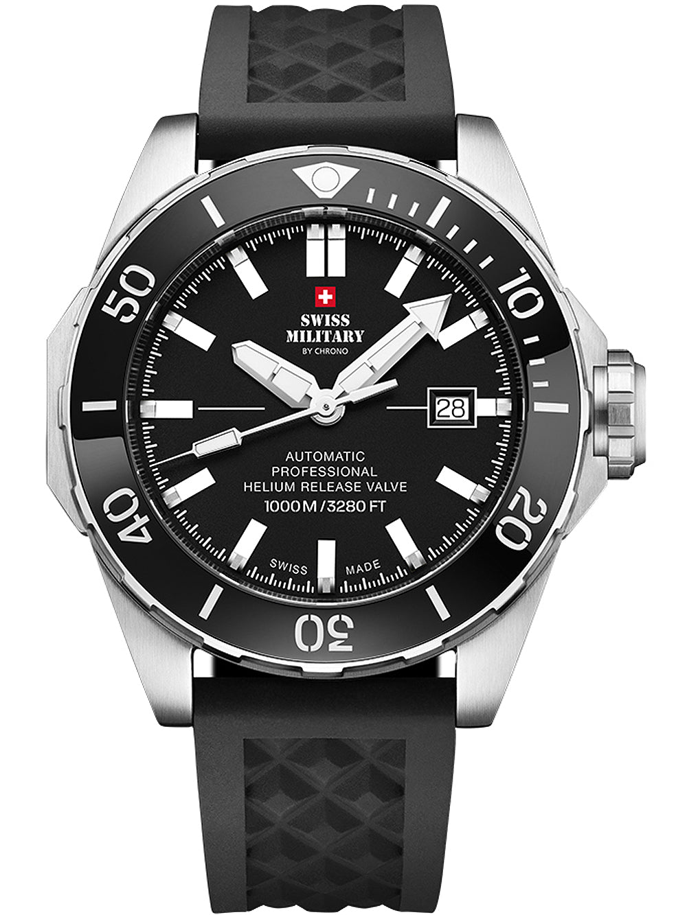Swiss Military SMA34092.04 Automatic Diver vyriškas laikrodis 45mm 100ATM