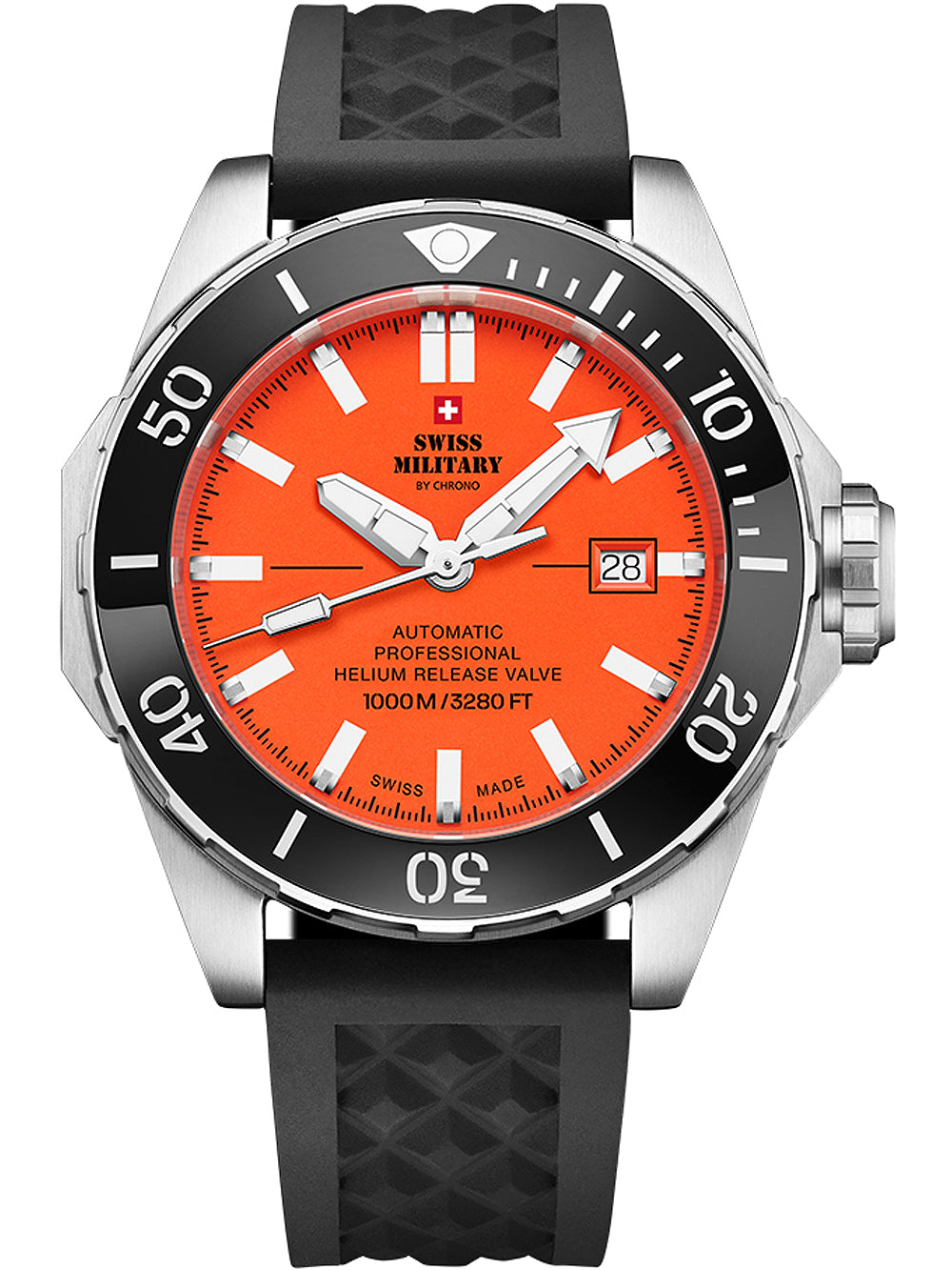Swiss Military SMA34092.06 Automatic Diver vyriškas laikrodis 45mm 100ATM
