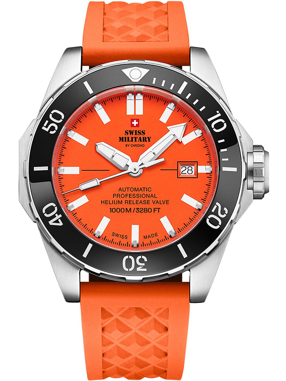Swiss Military SMA34092.07 Automatic Diver vyriškas laikrodis 45mm 100ATM