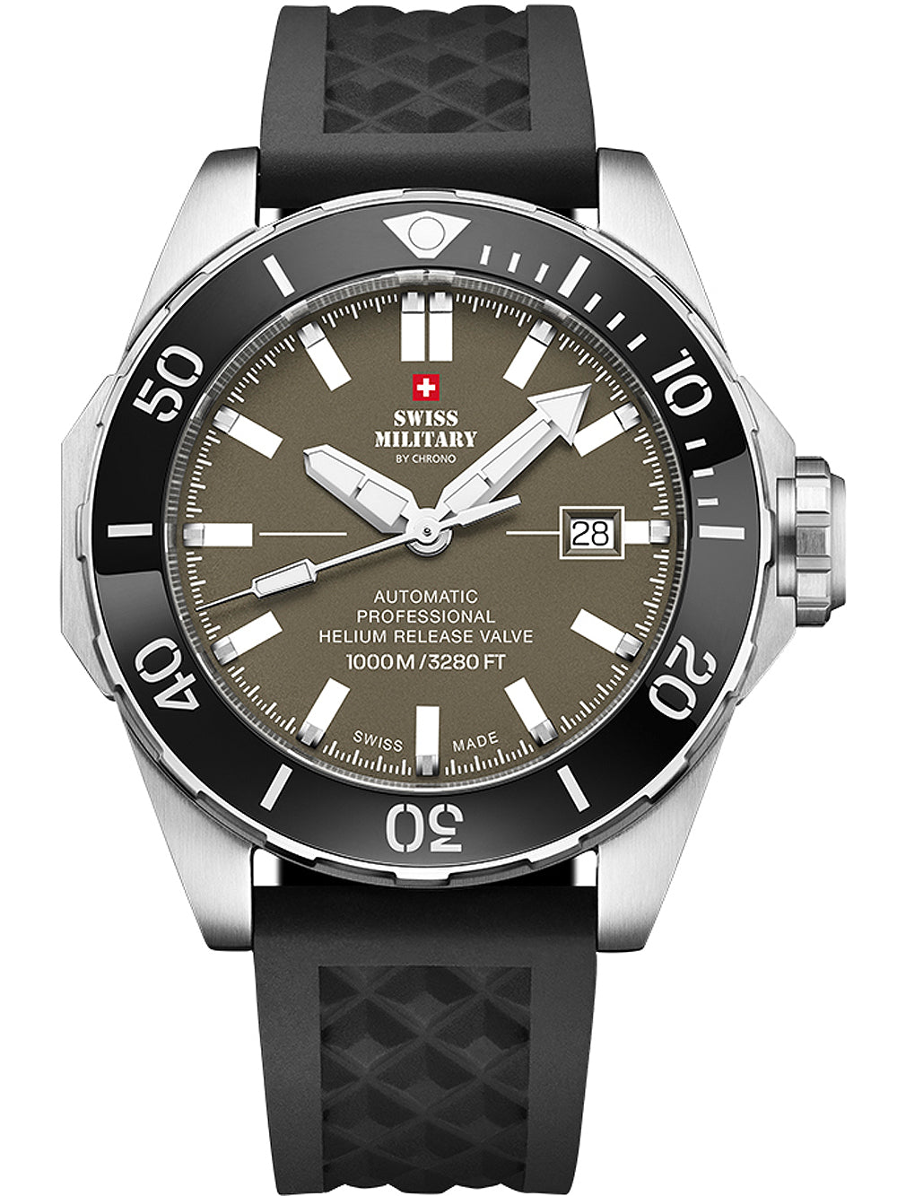 Swiss Military SMA34092.08 Automatic Diver vyriškas laikrodis 45mm 100ATM