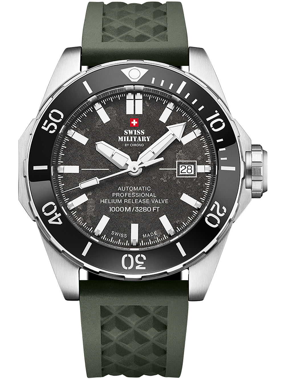 Swiss Military SMA34092.09 Automatic Diver vyriškas laikrodis 45mm 100ATM