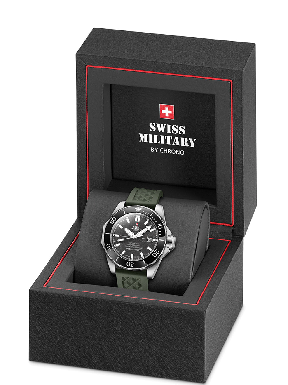 Swiss Military SMA34092.09 Automatic Diver vyriškas laikrodis 45mm 100ATM
