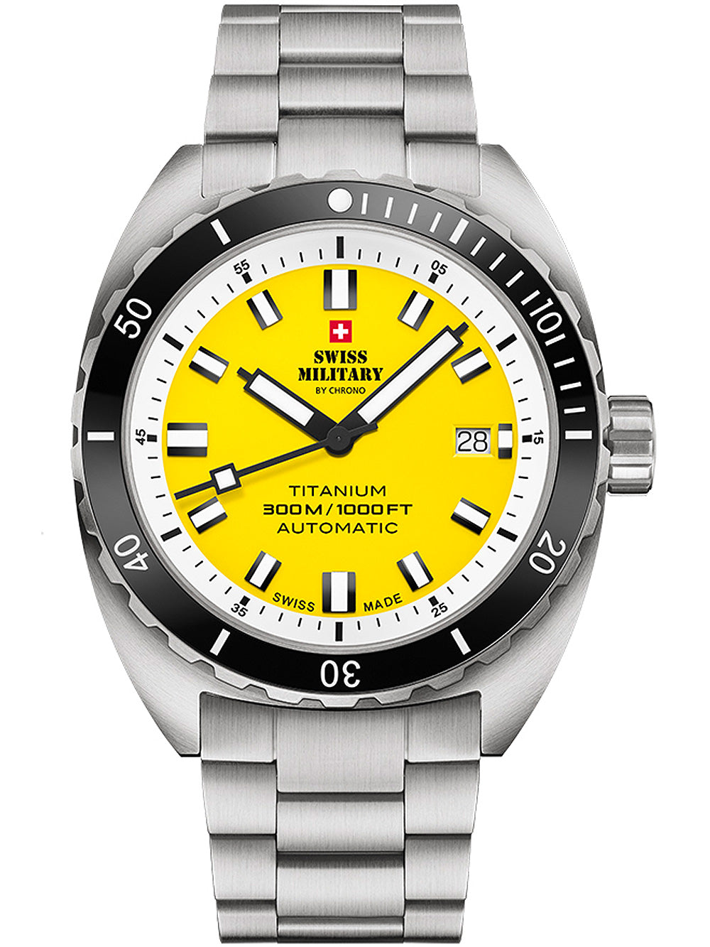 Swiss Military SMA34100.05 Diver Titanium Automatic vyriškas laikrodis 42mm 30ATM