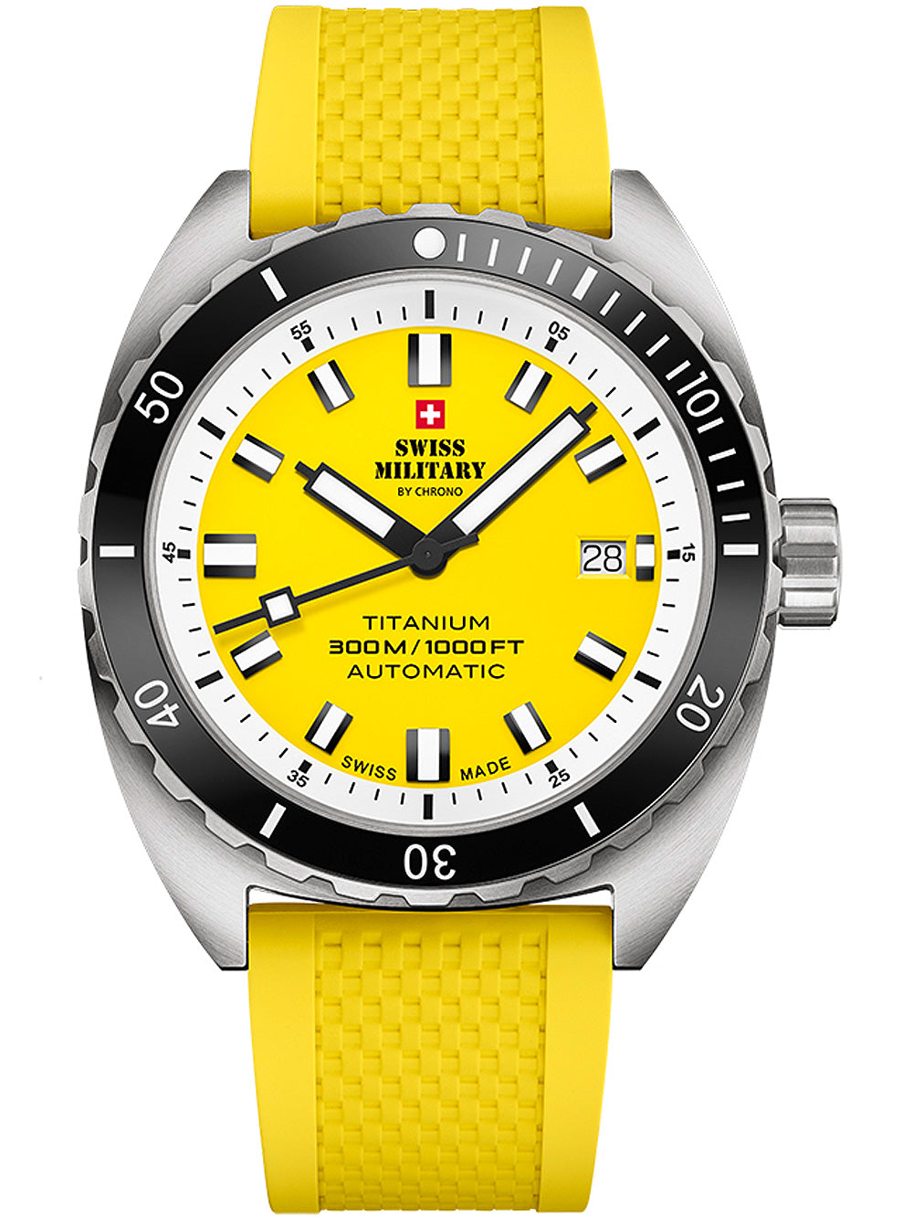 Swiss Military SMA34100.11 Diver Titanium Automatic vyriškas laikrodis 42mm 30ATM