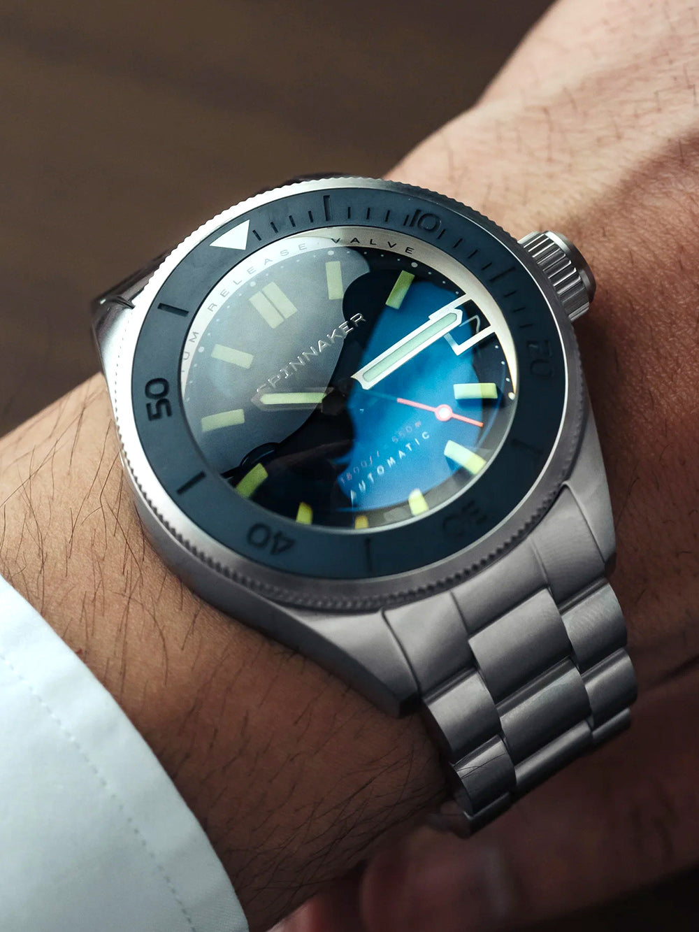 Spinnaker SP-5098-22 Picard Dark Cerulean Automatic Diver 45mm 55ATM