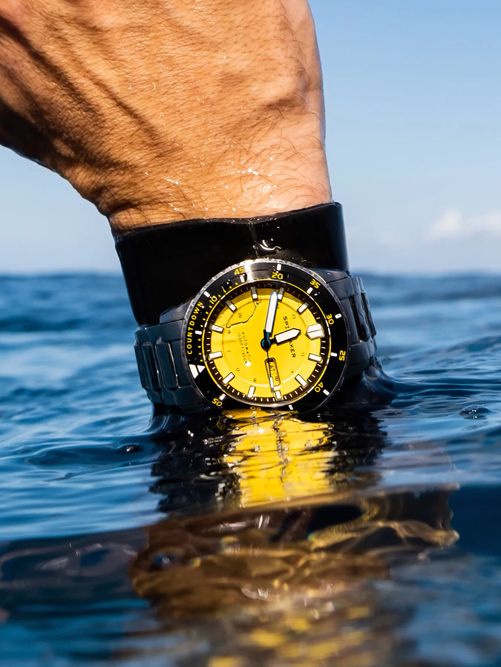 Spinnaker SP-5099-33 vyriškas laikrodis Hass Automatic Diver 43mm 30ATM