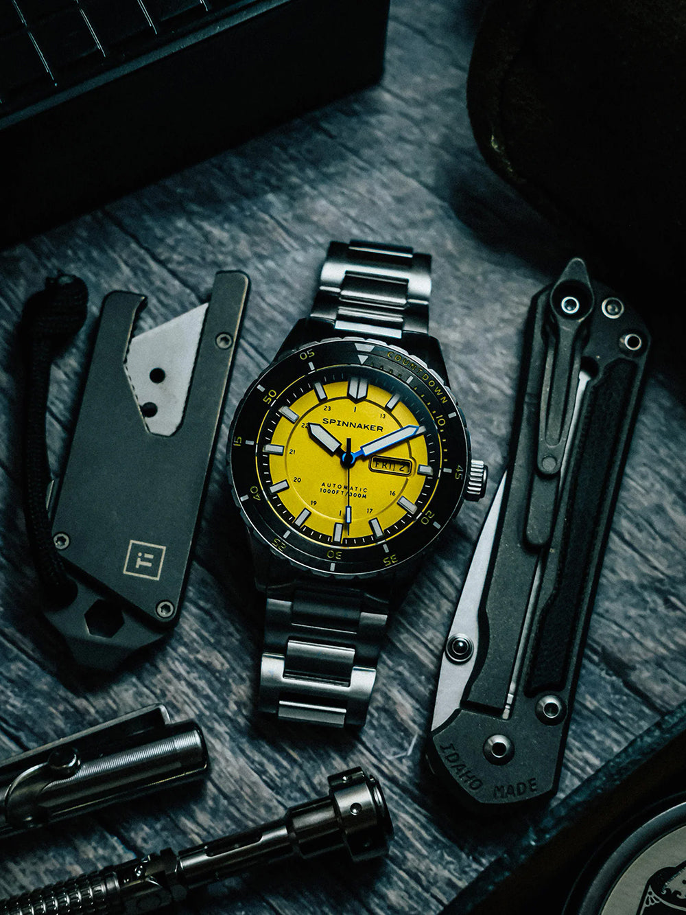 Spinnaker SP-5099-33 vyriškas laikrodis Hass Automatic Diver 43mm 30ATM