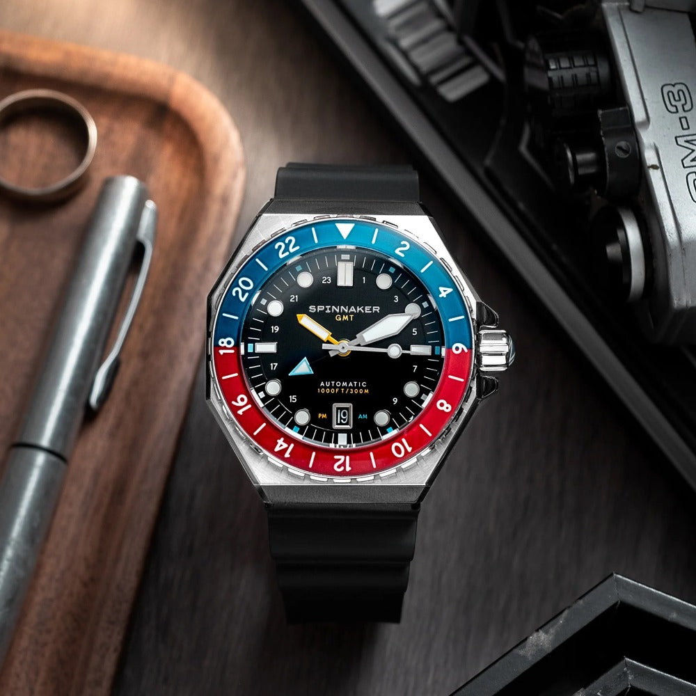 Spinnaker SP-5119-44 Dumas Automatic GMT vyriškas laikrodis 44mm 30ATM