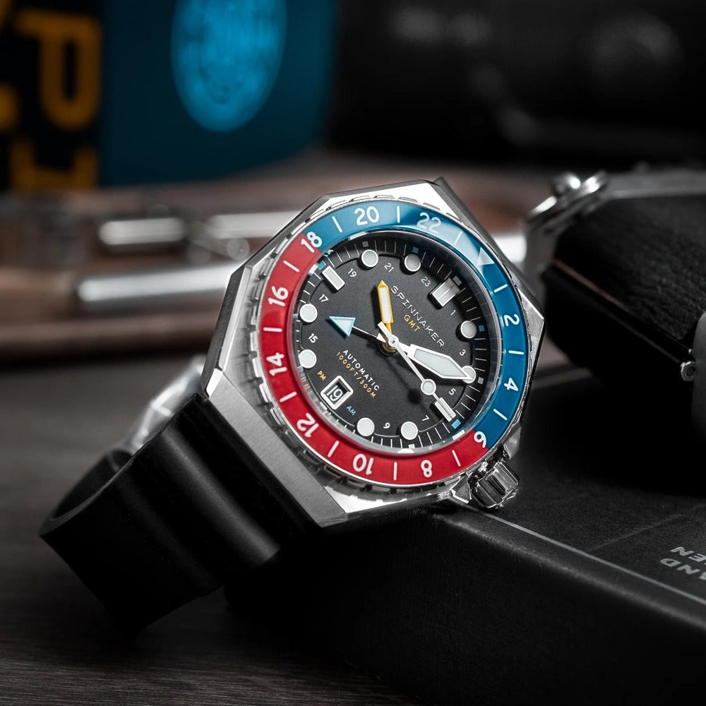 Spinnaker SP-5119-44 Dumas Automatic GMT vyriškas laikrodis 44mm 30ATM