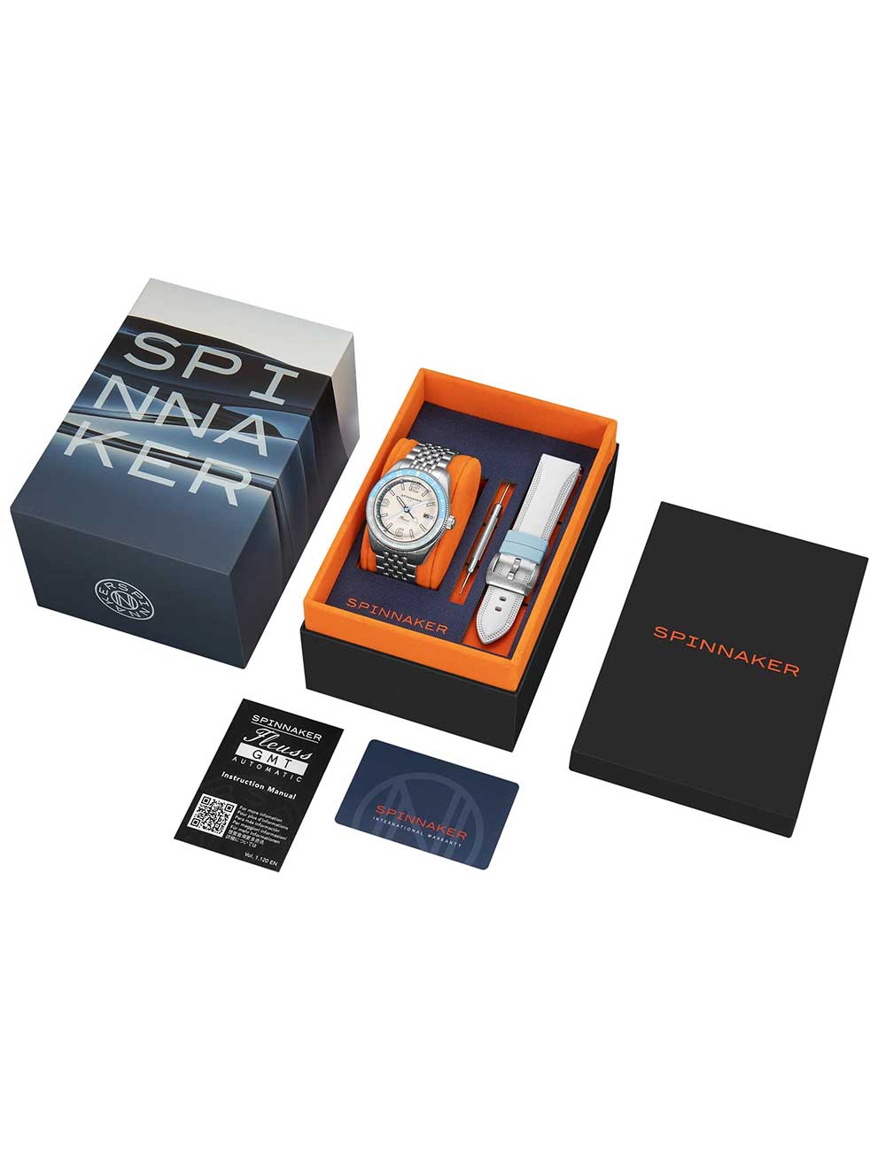 Spinnaker SP-5120-22 vyriškas laikrodis Fleuss GMT Automatic Set 43mm 15ATM